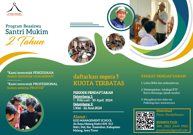 Program Pesantren Wirausaha Kalasuba Indonesia dalam Pembukaan Pendaftaran Santri Baru